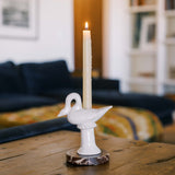 Nordic Swan Candlestick Holder